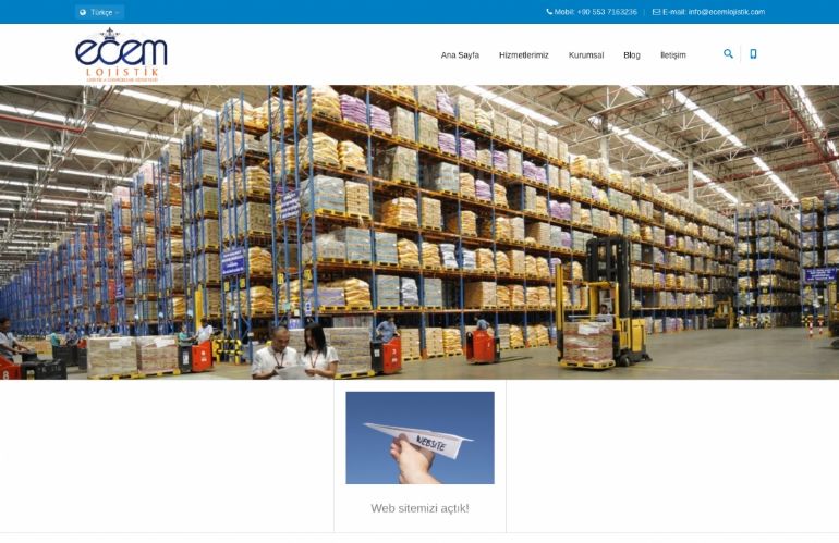 Ecem Lojistik web sitesi yayında